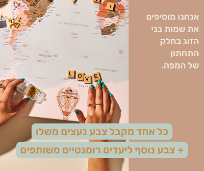 מפת עולם זוגית ננעצת