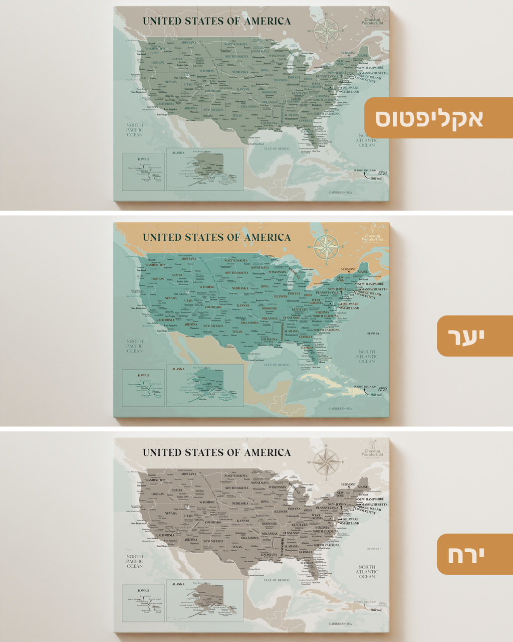 מפת ארצות הברית