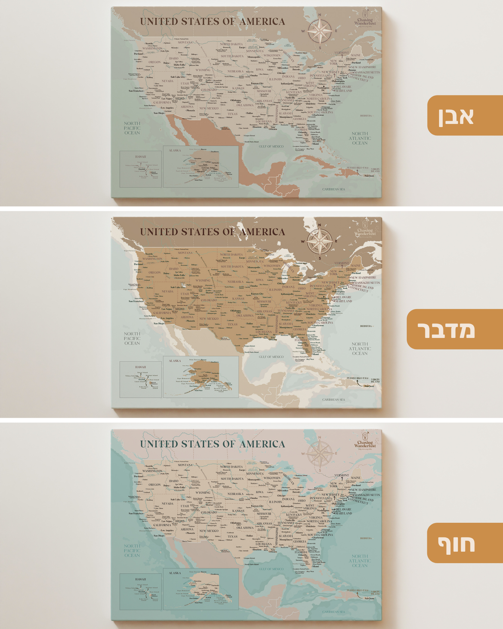 מפת ארצות הברית