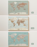 מפת עולם משפחתית ננעצת